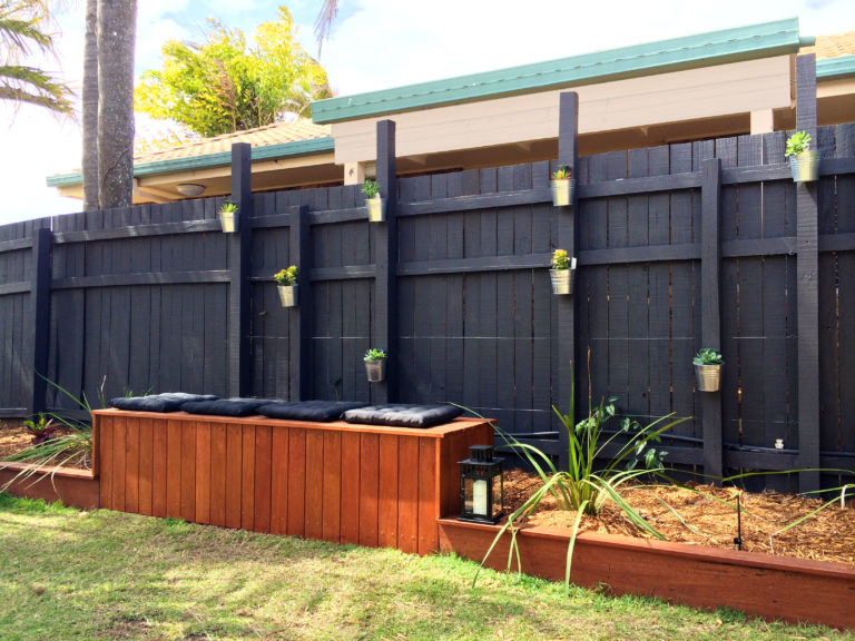 Garden edging and timber seating